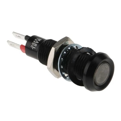 Marl Panel Mount LED Indicator Green, 8.1 mm Mount Hole, Solder Tab Termination, IP67, 12V, 677 Series 677-532-21