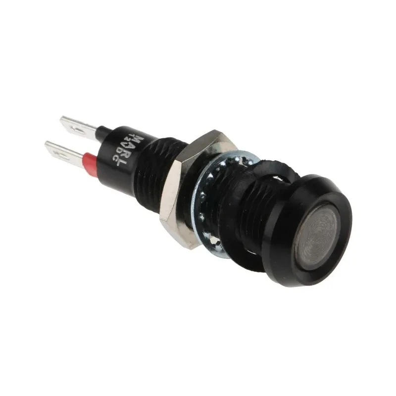 Marl Panel Mount LED Indicator Green, 8.1 mm Mount Hole, Solder Tab Termination, IP67, 12V, 677 Series 677-532-21