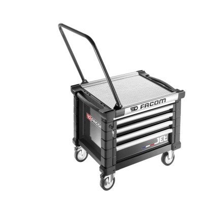 Facom 4 Drawer Wheeled Tool Trolley Black, 814mm Length, 580mm Width JET.CR4NM3APF