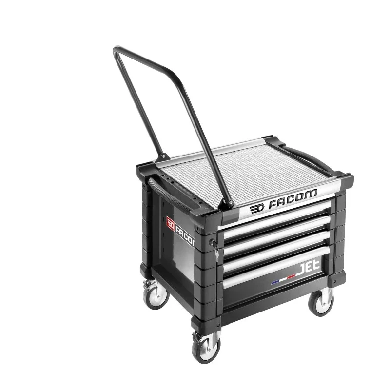 Facom 4 Drawer Wheeled Tool Trolley Black, 814mm Length, 580mm Width JET.CR4NM3APF