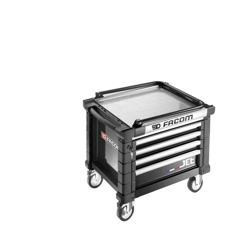 Facom 4 Drawer Wheeled Tool Trolley Black, 814mm Length, 580mm Width JET.CR4NM3APF