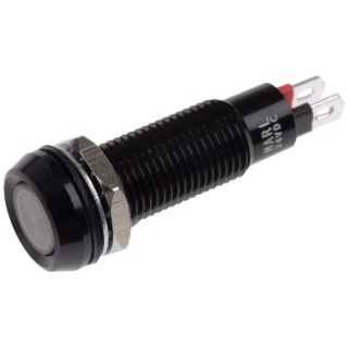 Marl Green Panel Mount LED Indicator Solder Tab Termination 24V DC IP67 8.1 mm 677-532-22