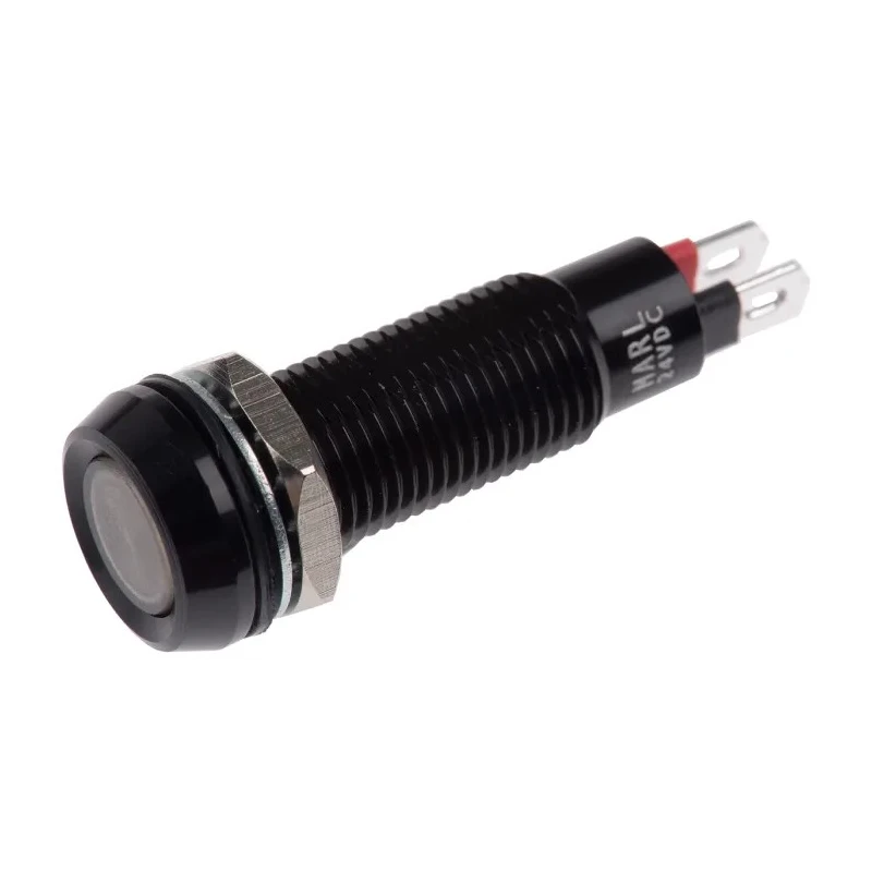 Marl Green Panel Mount LED Indicator Solder Tab Termination 24V DC IP67 8.1 mm 677-532-22