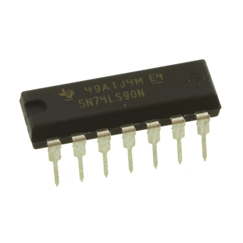 Texas Instruments 4 Stage Through Hole Decade Counter Logic IC PDIP 14 Pins SN74LS90N