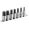 Facom 7-Piece 1/2 in 6 Point Socket Set Chrome Vanadium Steel Bright Chrome Finish ST.40