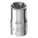 Facom 1/2 in Drive E14 Torx Square Socket, Bright Chrome Finish, Overall Length 37mm STX.14