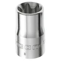 Facom Torx Socket E16 1/2 in Drive Square Drive Chrome Vanadium Steel 37mm Overall Length STX.16