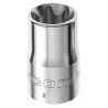 Facom Torx Socket E16 1/2 in Drive Square Drive Chrome Vanadium Steel 37mm Overall Length STX.16