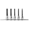 Facom Torx Screwdriver Set 5 Pieces Steel 64mm Overall Length SV.J5