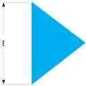 Facom 250 mm Second Cut Engineers File Triangular Shape with Plastic Handle TRI.MD250EMA