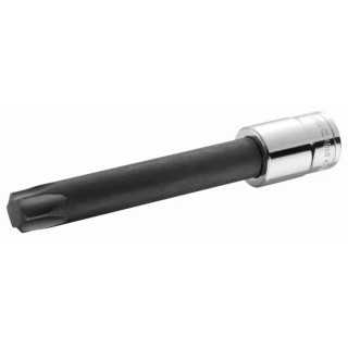 Facom 1/2 in Torx Long-Reach Socket Steel Bright Chrome with Phosphate Finish 120mm Overall SX.40LA