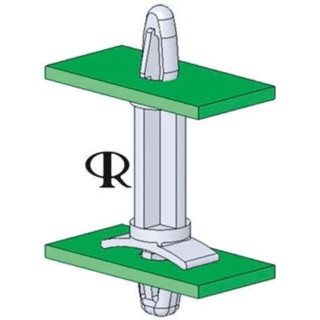 Essentra Nylon PCB Support Pillar for 3.18 mm PCB Hole Natural Material LCBSM-9-01