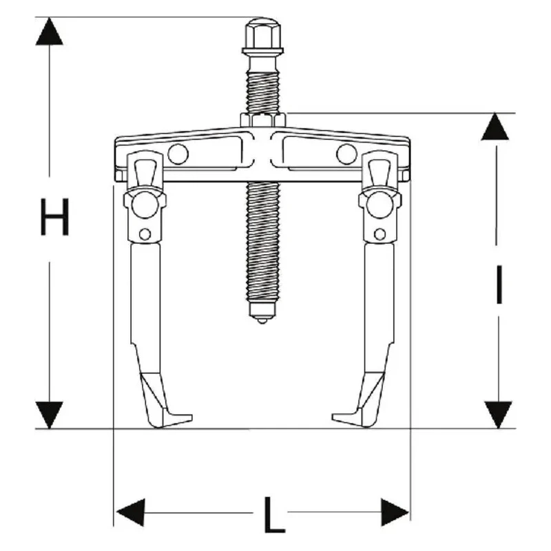 Facom Hydraulic Bearing Puller 4 t Force 20 to 260 mm, 1-Piece U.306-260