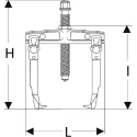 Facom Hydraulic Bearing Puller 10 t Force 45 to 85 mm 1-Piece U.312G110