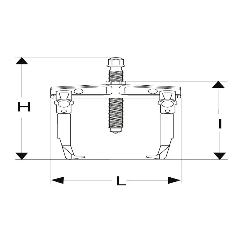 Facom Gear Bearing Puller 6 t Force Lockable Sliding Puller 230 mm Length U.32T6-16