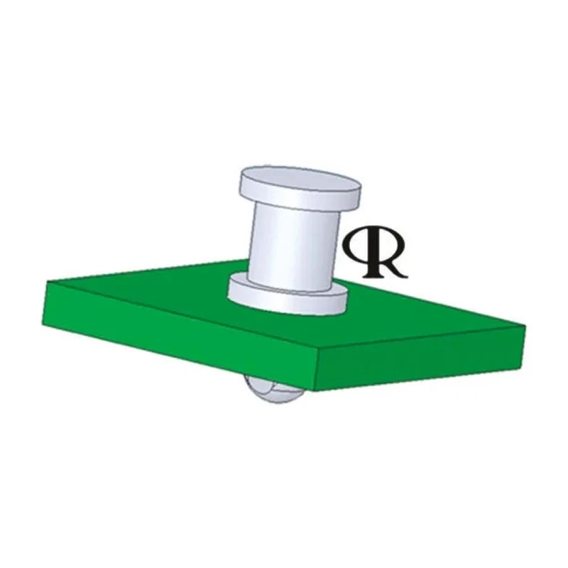 Essentra Nylon Push PCB Spacer for 2.54 mm PCB Hole, Height 1.6mm, Chassis Thickness 1.63mm PST-1-01