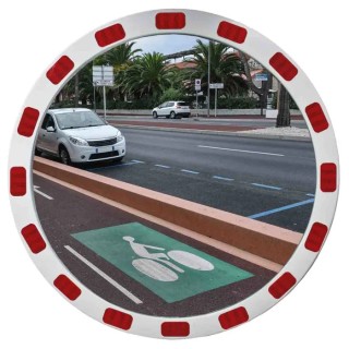 RS PRO Polycarbonate Outdoor Circular Convex Mirror with 130° View Angle 663-4609