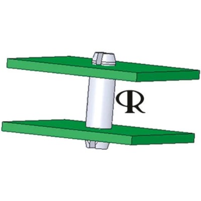 Essentra Nylon PCB Post 4.8 mm Height 12.2 mm Overall Height for 3.18 mm PCB Hole MSPM-3-01
