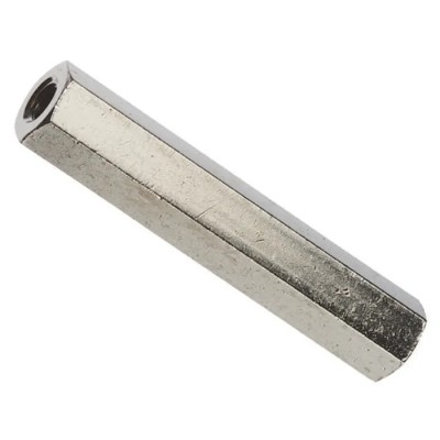 HIROSUGI Brass Hex Standoff M3 Thread Size, 20 mm Length, Nickel Plated, RoHS Compliant ASB-320E