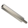 HIROSUGI Brass Hex Standoff, M3 Thread Size, 15 mm Body Length, 6 mm Stud Length, Nickel Finish BSB-315E