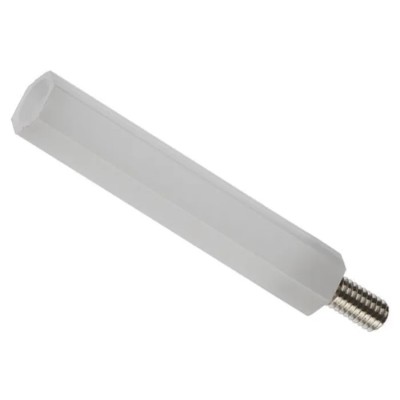 HIROSUGI M3 Standoff, 35 mm Body Length, 6 mm Stud Length, Brass with Polyoxymethylene BS-335E