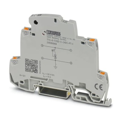 Phoenix Contact Surge Protector 30 A, DIN Rail Mount TTC Series 2906848