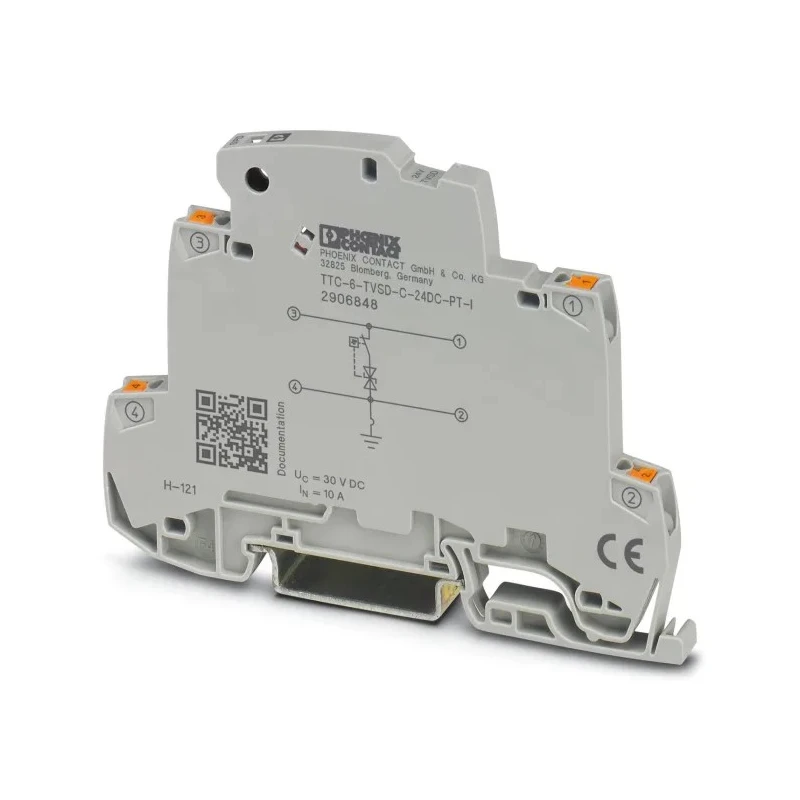Phoenix Contact Surge Protector 30 A, DIN Rail Mount TTC Series 2906848