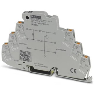 Phoenix Contact Surge Protector 10 kA, DIN Rail Mounting, TTC Series 2906804