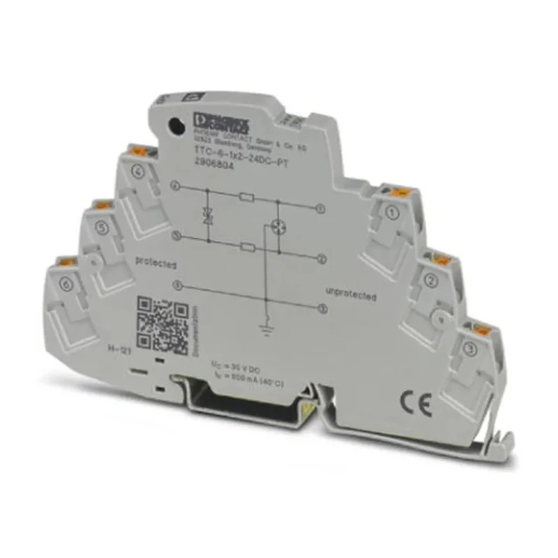 Phoenix Contact Surge Protector 10 kA, DIN Rail Mounting, TTC Series 2906804