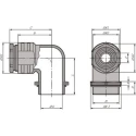 Lapp SKINDICHT Series Angled Cable Gland M12 Thread Size Zinc Die-Cast, IP55, 26.1mm Length 52107800 & 52103000