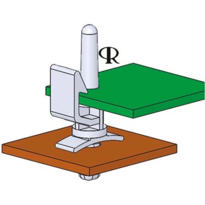 Essentra Nylon PCB Support Pillar for 3.18 mm PCB Hole 4.75 mm Chassis Hole Diameter EHCBS-6-01