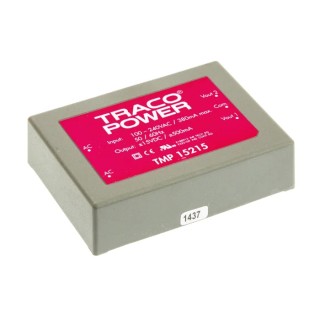 TRACOPOWER Switching Power Supply 2 Outputs 15V DC 15W 85–264V AC PCB Mount TMP 15215
