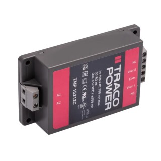 TRACOPOWER Switching Power Supply 2 Output 12V DC 15W Chassis Mount TMP 15212C