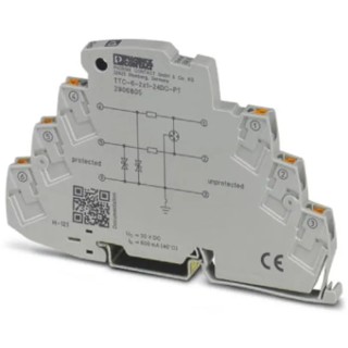 Phoenix Contact Surge Protector 10 kA DIN Rail Mount TTC Series 69.5mm Length 6.2mm Depth 2906805