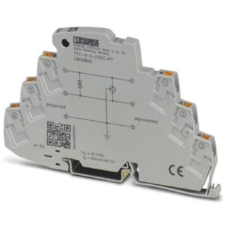 Phoenix Contact Surge Protector, 10 kA Maximum Surge Current, DIN Rail Mount TTC Series 2906806