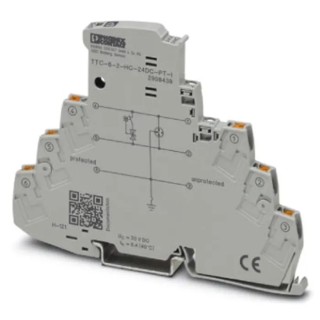 Phoenix Contact Surge Protector, 5 kA, DIN Rail TTC Series 83.5mm Length 6.2mm Depth 2908439