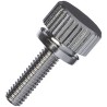 Yahata Neji Brass Metric Thumb Screw, Nickel Plated Round Knurled Head, M4x8mm KS M4X8