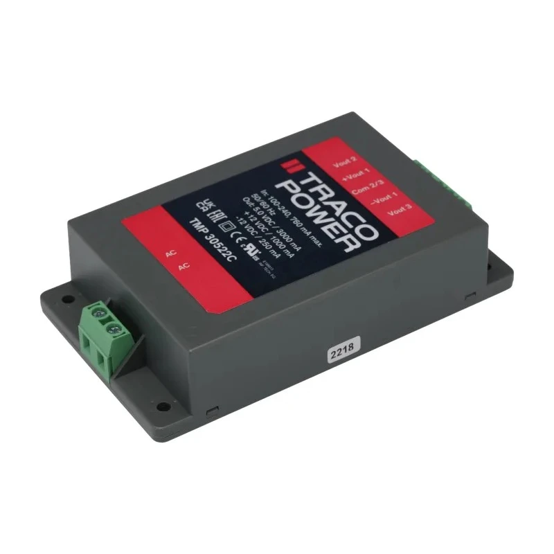 TRACOPOWER Switching Power Supply 3 Output 12V DC 30W 264V AC TMP 30522C
