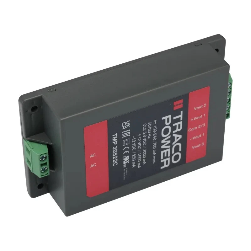 TRACOPOWER Switching Power Supply 3 Output 12V DC 30W 264V AC TMP 30522C