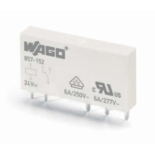 WAGO DIN Rail Power Relay 24V dc Coil 6A Switching Current SPDT 857-152