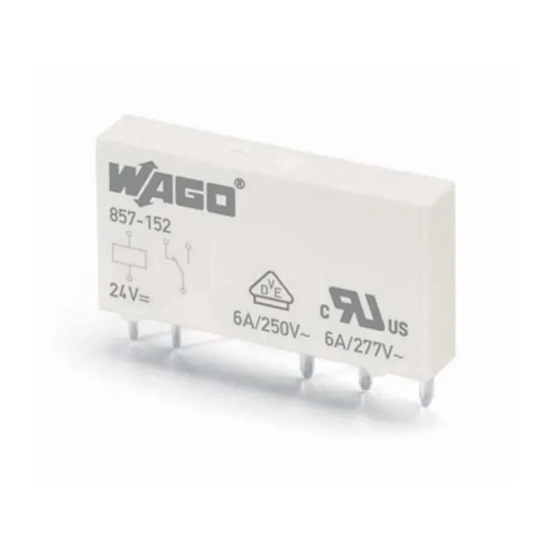 WAGO DIN Rail Power Relay 24V dc Coil 6A Switching Current SPDT 857-152