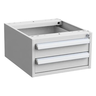 Treston Steel Under Bench Drawer Unit 2, 260 mm x 450 mm x 520 mm, Grey 60449001