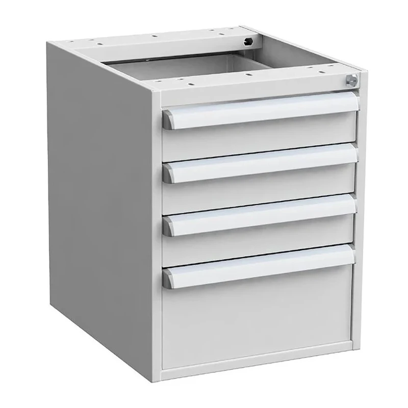 Treston Under Bench Steel Drawer Unit 4 Drawers 560 mm x 450 mm x 520 mm Grey 60649103