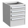 Treston Under Bench Steel Drawer Unit 4 Drawers 560 mm x 450 mm x 520 mm Grey 60649103