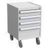 Treston Steel Drawer Unit 3, 800 mm x 450 mm x 520 mm, Grey, Model 60649303