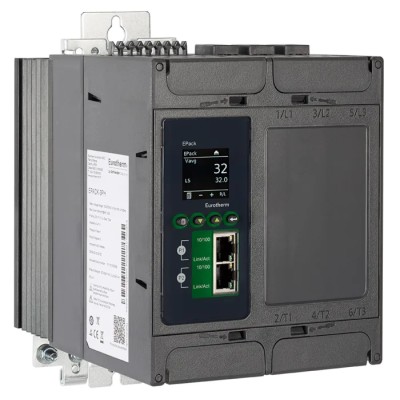 Eurotherm EPACK Series 3 Phase DIN Rail Power Controller Relay 32A 500V TFT Display EPACK-3PH/32A/24V/XXX/V2/XXX/XXX/TCP