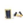 Solar Mini Home Lighting Kit With 2 LED Bulbs (3W Each) Inbuilt 17Wh Lithium Battery 5W Solar Panel USB Mobile Charger & Elect