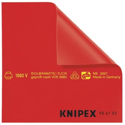 Knipex Electrical Safety Mat Red Rubber Solid Insulating Mat 1 kV 1m x 1m x 1mm 98 67 10