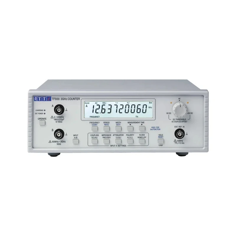 Aim-TTi Frequency Counter 0.001 Hz to 3 GHz Range, 10 Digits Resolution, Pulse Width 20ns, LCD Display TF930