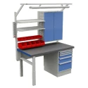 Treston Steel Workbench Adjustable Height 850 mm x 1.5 m x 750 mm C13041316